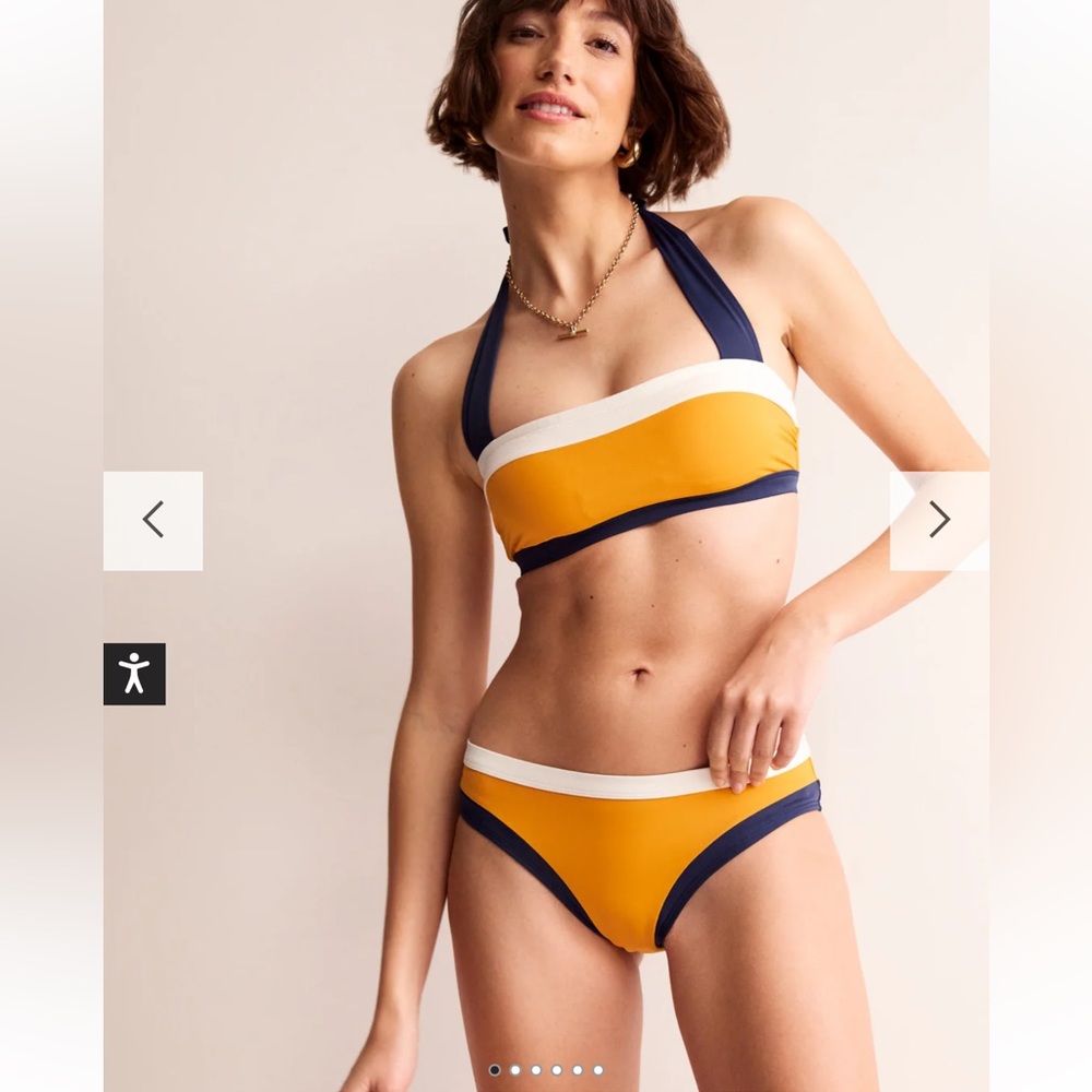 NWT Santorini Bikini Bottom. Colorblock. Sz10 . 9E